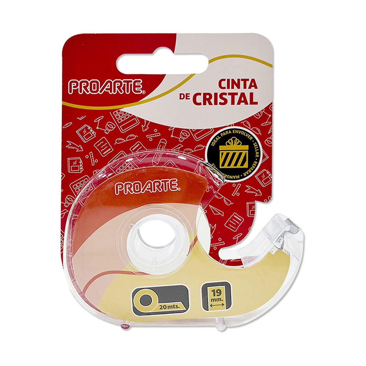 PROARTE - Cinta Cristal CDispensador 19mmx20mt Proarte