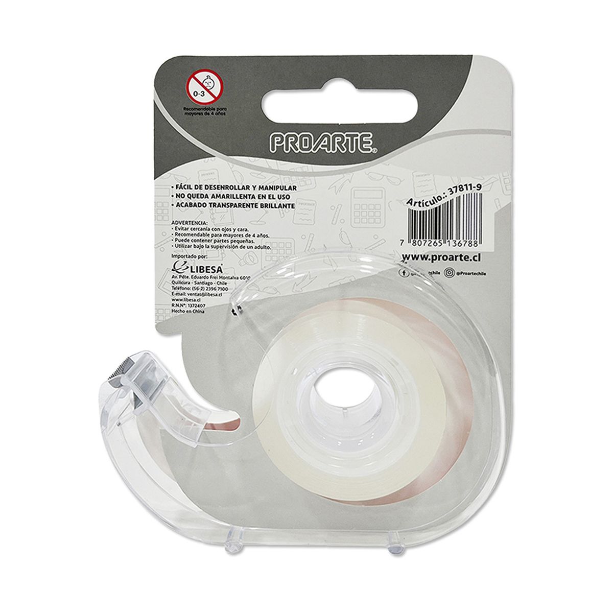 PROARTE - Cinta Cristal CDispensador 19mmx20mt Proarte