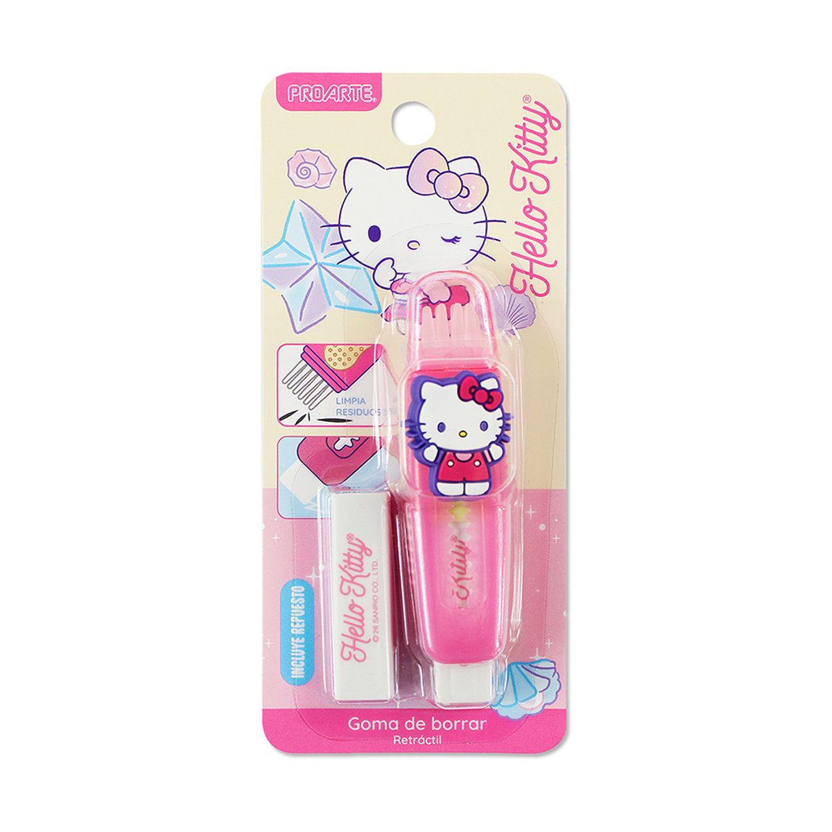 PROARTE - Goma Borrar Stick Retráctil Hello Kitty Proarte cRepuesto