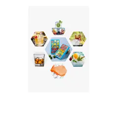 GENERICO - Pack X4 Cubetas de Hielo Cubetera de siliciona Con tapa 15 cav