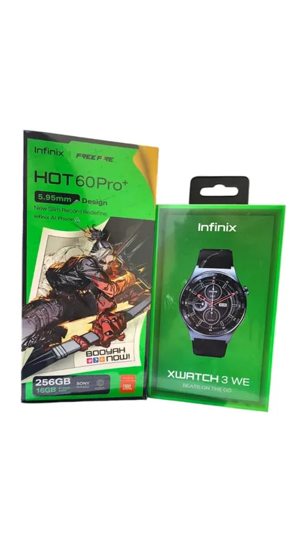 HOT 60 PRO + 8RAM 256GB TITANIUM SILVER MAS XWatch 3 we XW3E Black