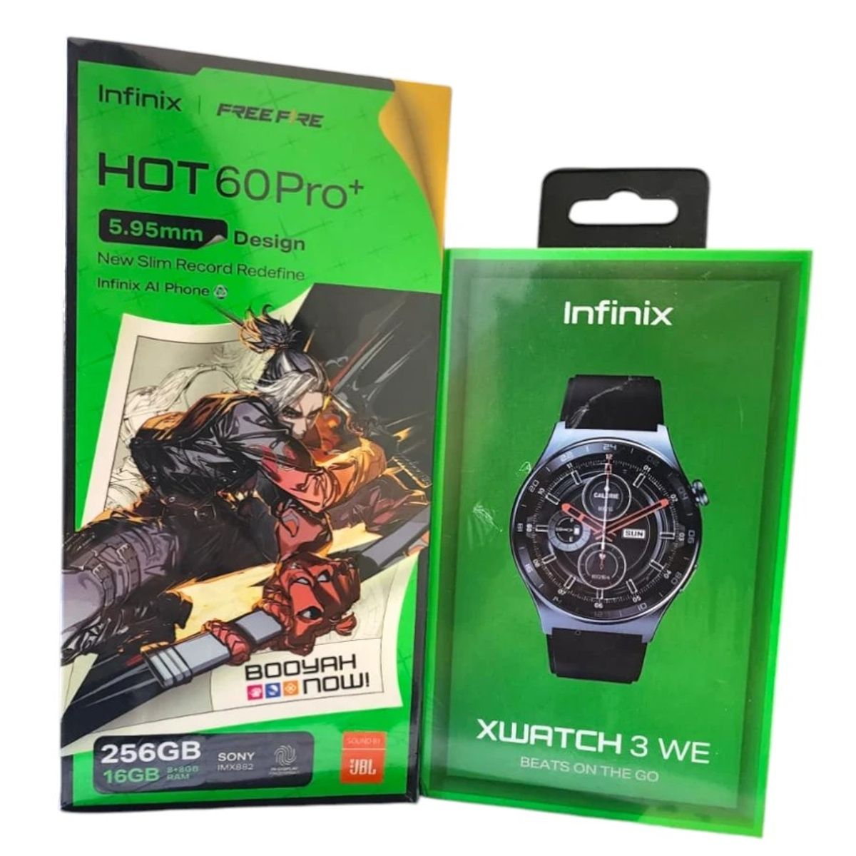 INFINIX - INFINIX HOT 60 PRO + 8RAM 256GB TITANIUM SILVER MAS XWatch 3 we XW3E Black