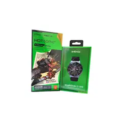 INFINIX - HOT 60 PRO + 8RAM 256GB TITANIUM SILVER MAS XWatch 3 we XW3E Black