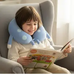 GENERICO - Cojín De Cuello Infantil Peluche Animalitos Colores Surtidos