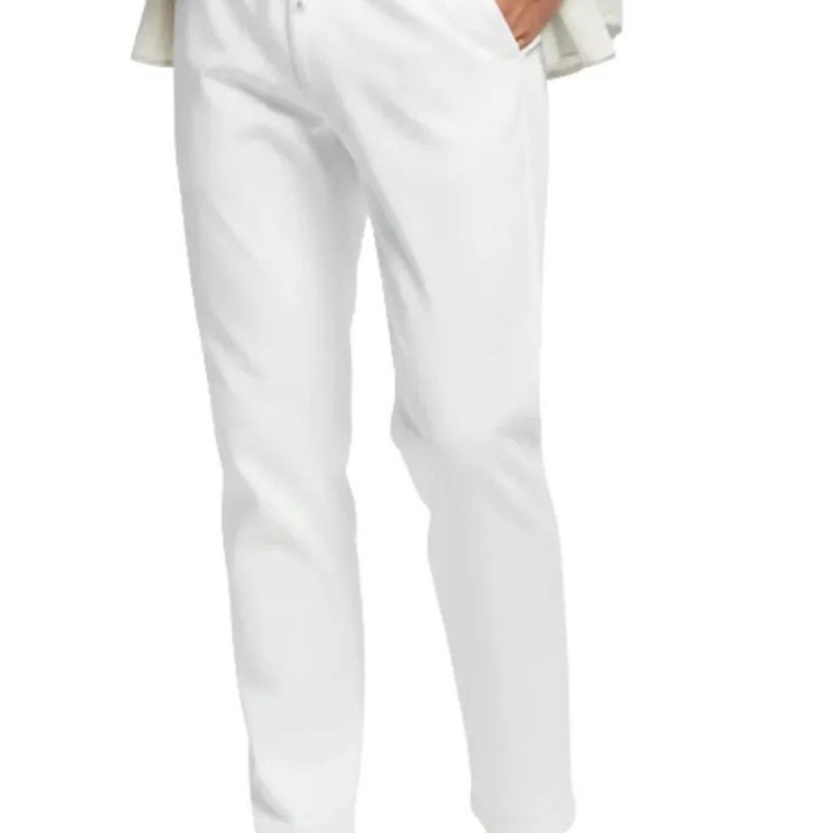 LOOK SHOP - Pantalón Lino Hombre, Corte Recto, Pretina Elásticada 7141