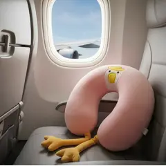 GENERICO - Cojín De Cuello Para Viaje Infantil Diseño Pato Peluche Suave
