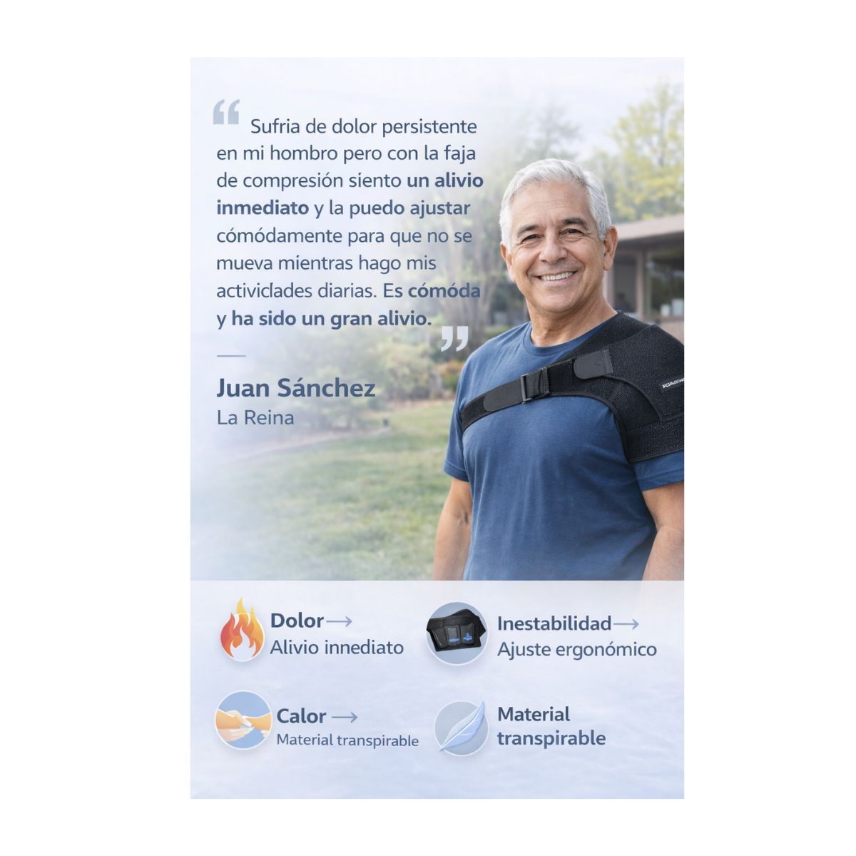 COMPUTECH - Hombrera Ortopedica Manguito Rotador Soporte Hombro Ajustable