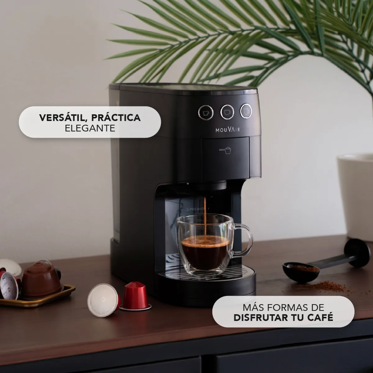 MOUVAIR - Cafetera Multicápsula 3 en 1 Mouvair Trevi