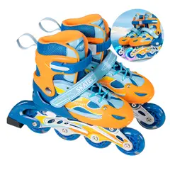 GENERICO - Patines En Linea Ajustables Roller Ruedas Niño Azul Talla S