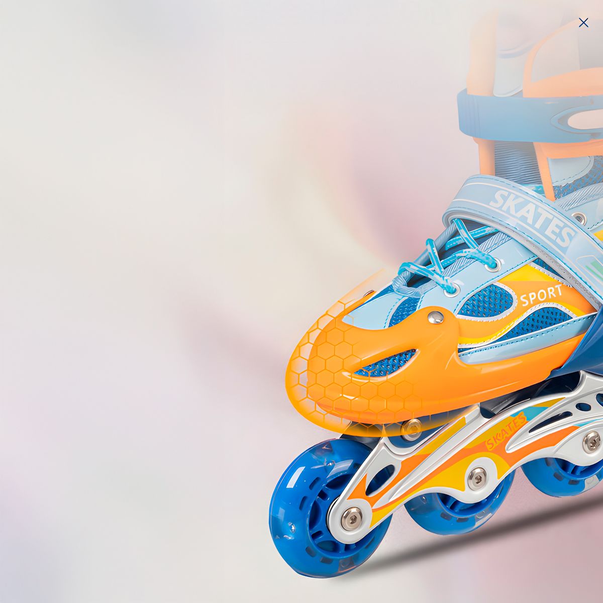 GENERICO - Patines En Linea Ajustables Roller Ruedas Niño Azul Talla S