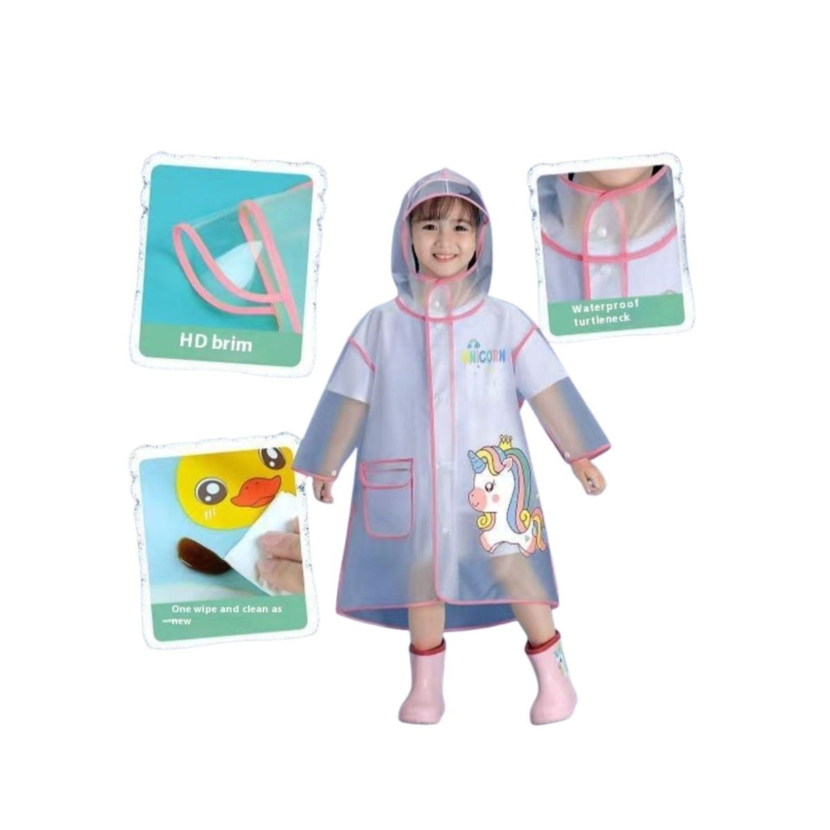 BABYLUNA - Capa Impermeable para Niños Extra Resistente Para Lluvia Y Viento