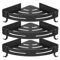 GENERICO - Organizadores Para Duchas Repisa Accesorios Para Baño 3pcs Negro
