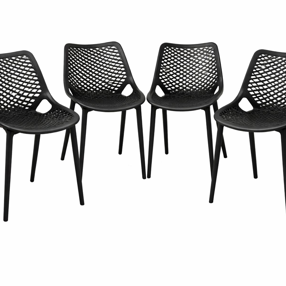 MOBOI - Pack 4 Sillas o Sillon Rex Negra para Terraza o Comedor