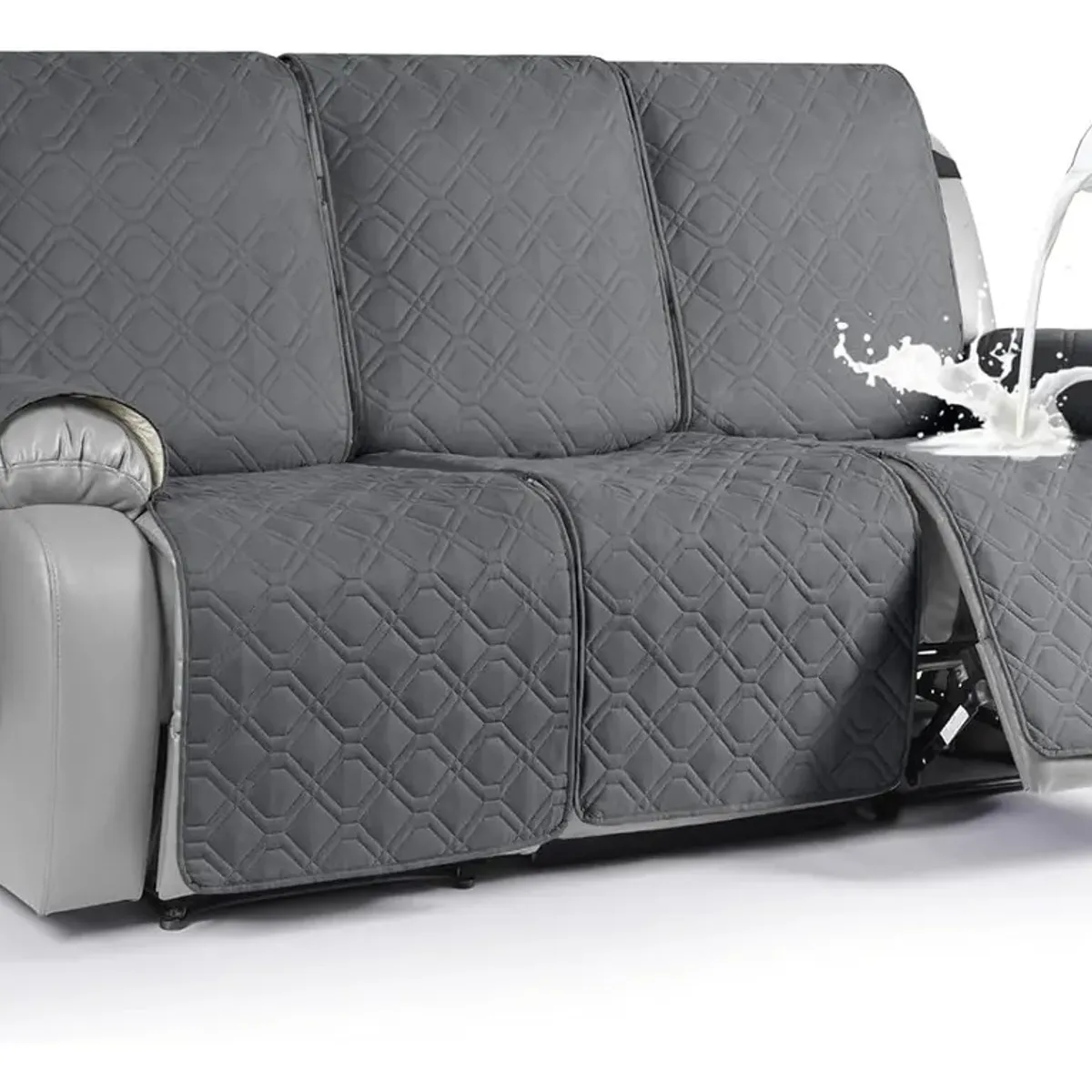 EVERSO - Fundas Cubre Sofá 3 Cuerpos Impermeables Protectora Mascotas GRIS