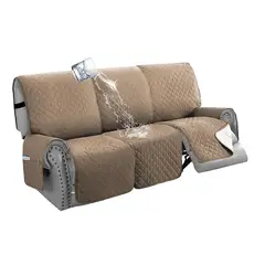 EVERSO - Fundas Cubre Sofá 3 Cuerpos Impermeables Protectora Mascotas Marron