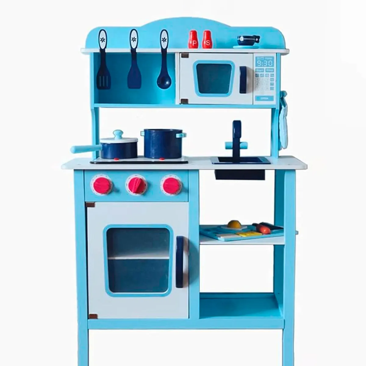 KIDSCOOL - Cocina de Madera Celeste Kidscool