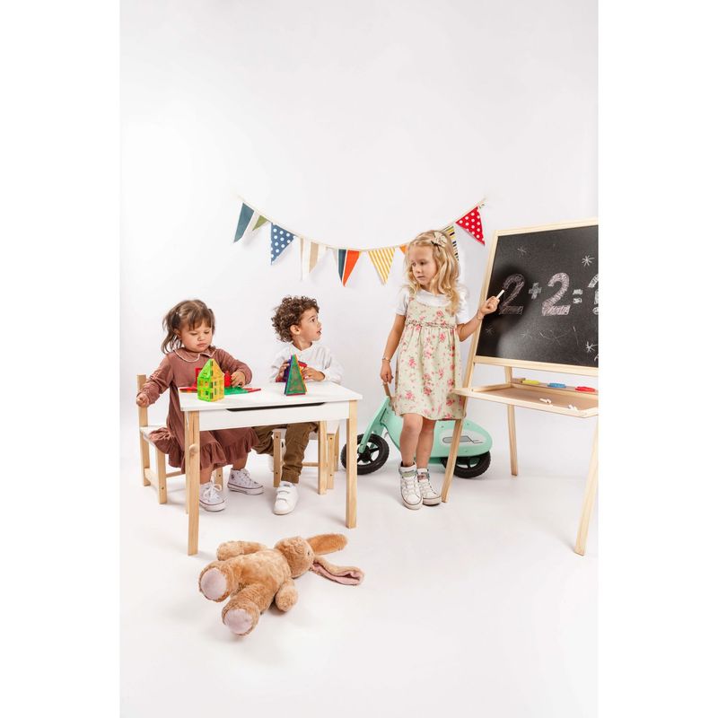 KIDSCOOL - Mesa Con 2 Sillas Blanca Kidscool