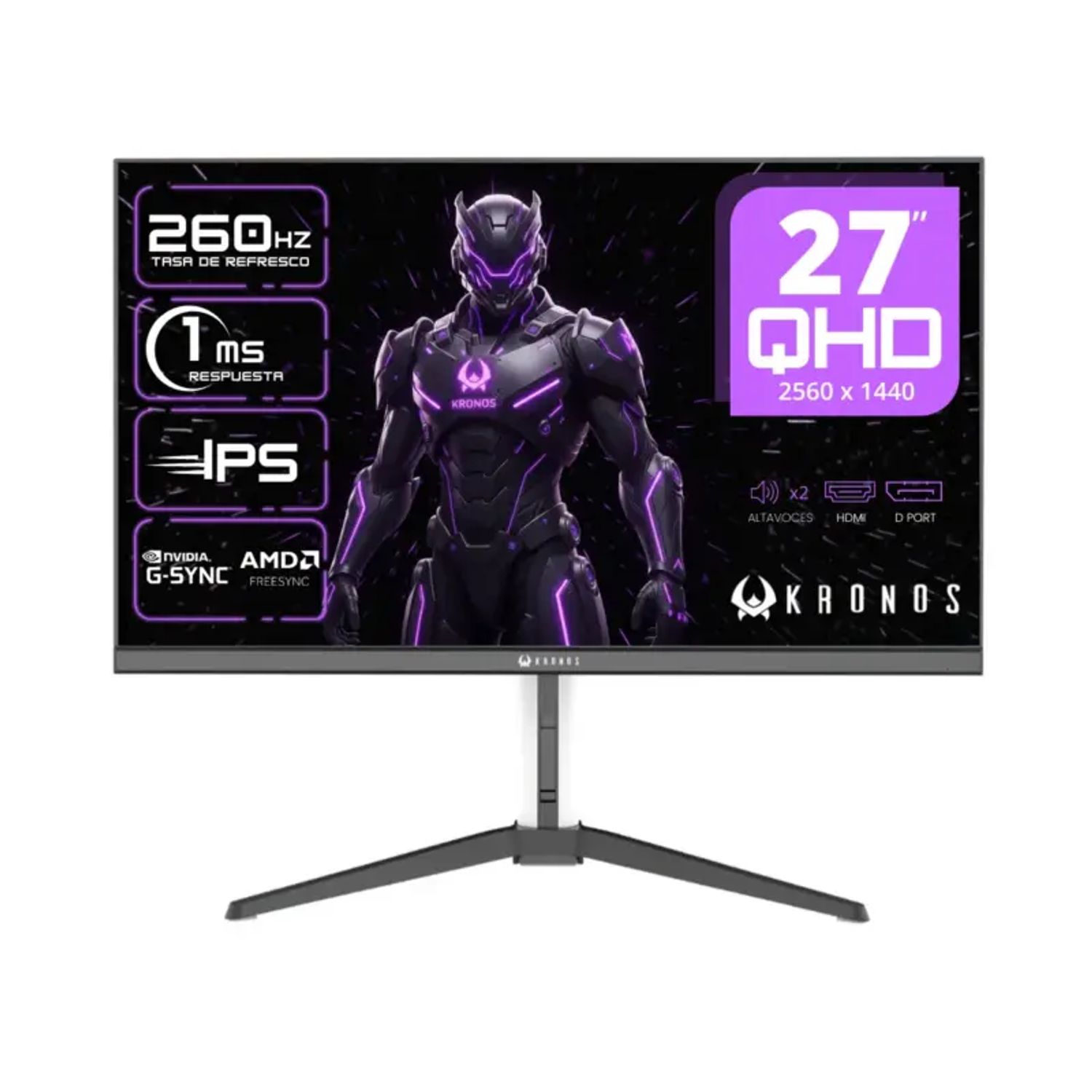 Kaon  KRONOS Monitor Kronos Apex AZ-270, 27″ QHD, 260Hz IPS, Free-sync G