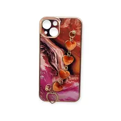 GENERICO - Funda Genérica iPhone 13 Silicona Con Corazones Rojo