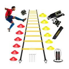 ESHOPANGIE - Kit Entrenamiento Agilidad Futbol Escalera Conos Cuerda
