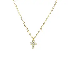 LUX JOYAS - Collar Plata 925 Cruz Brillitos S