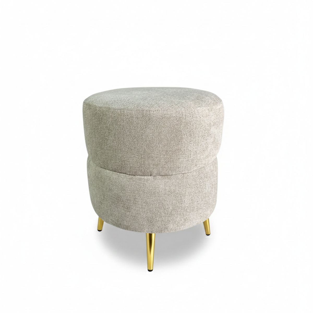 MUEBLES NEW - PUFF REDONDO ORBIT BEIGE