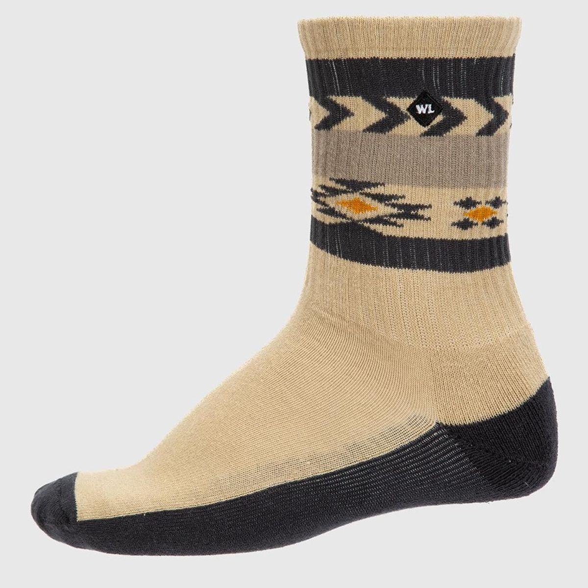 WILD LAMA - Calcetín Urbano Roku Orgánico Tribal Beige