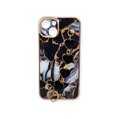 GENERICO - Funda Genérica iPhone 13 Silicona Con Corazones negro