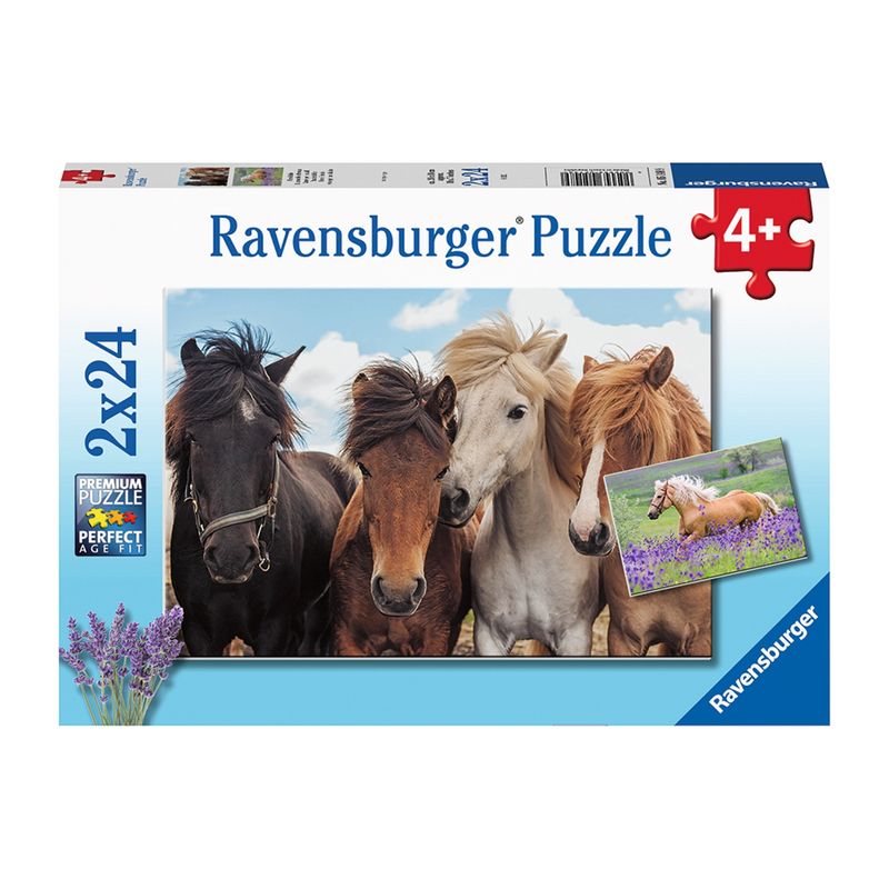 RAVENSBURGER - Puzzle Caballos 2X24 Ravensburger