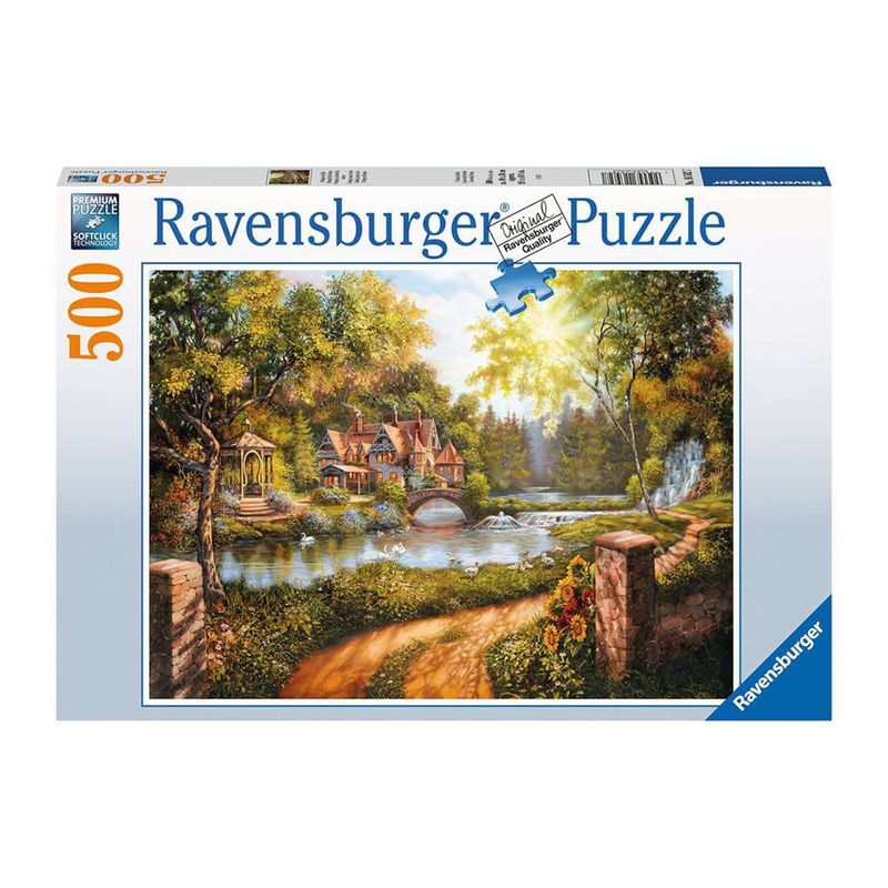 RAVENSBURGER - Puzzle Cabana Junto Al Rio 500 Piezas Ravensburger