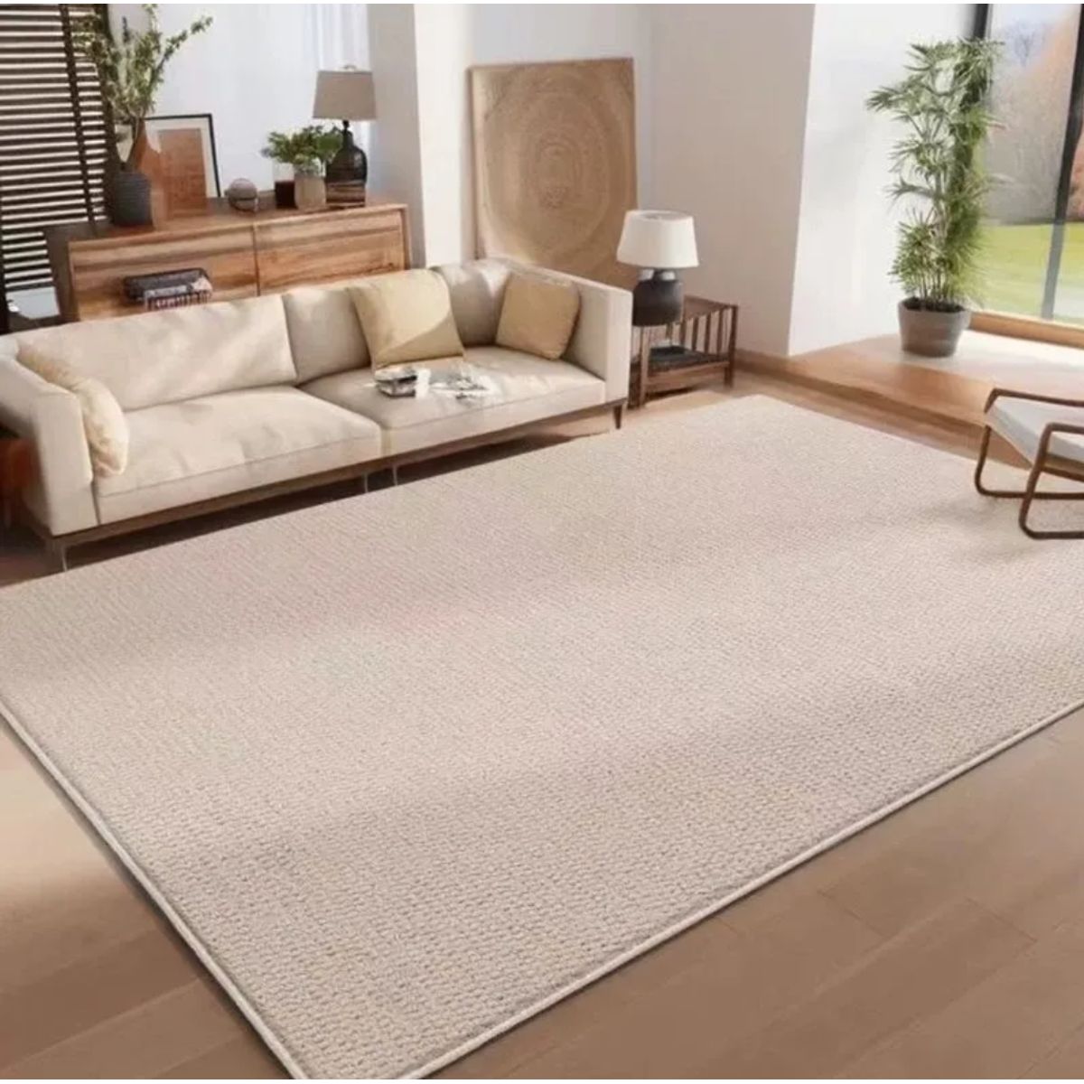 GENERICO - Alfombra Estilo Yute Tejida Para Living Resistente Mascotas 1.6 M X 2 M