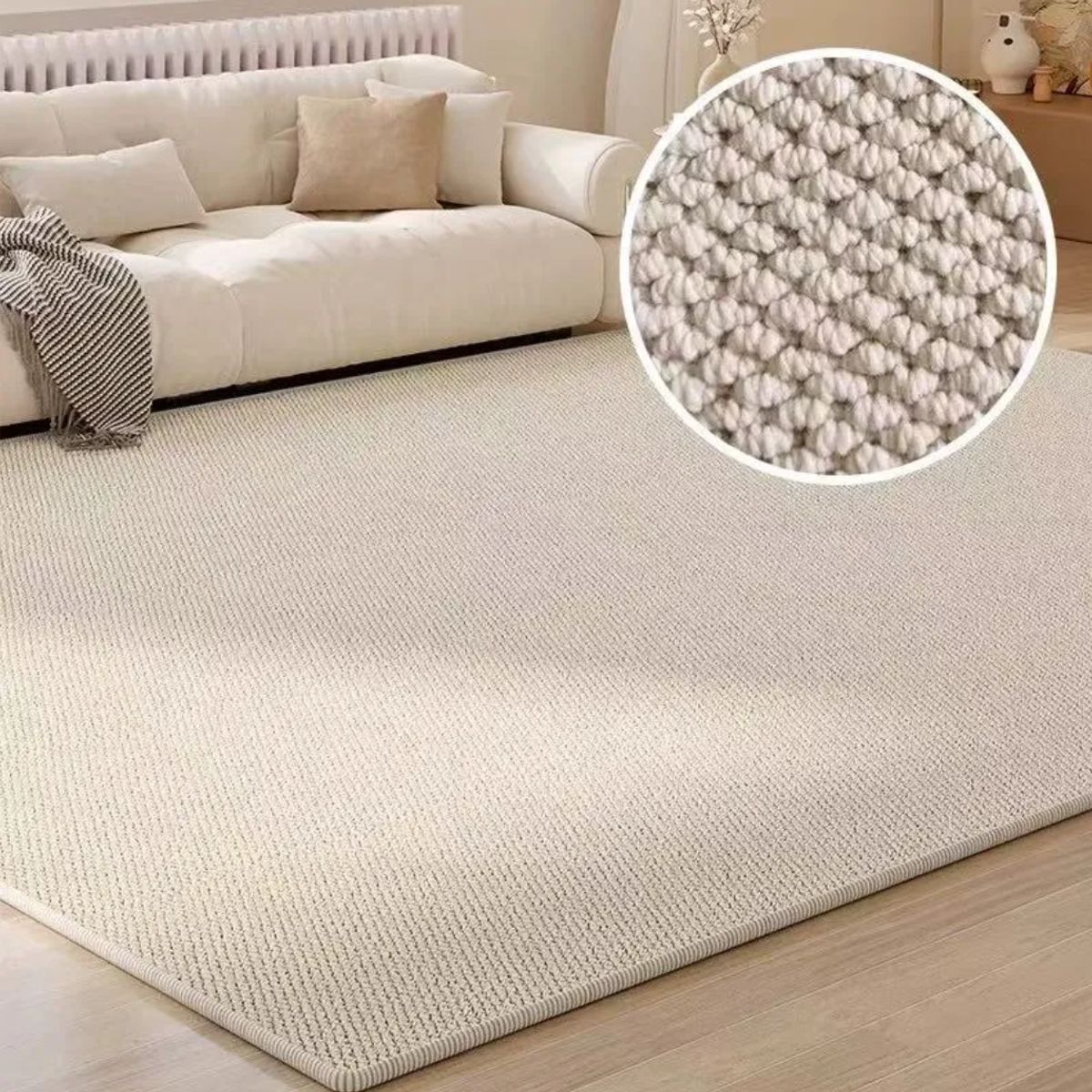 GENERICO - Alfombra Estilo Yute Tejida Para Living Resistente Mascotas 1.6 M X 2 M