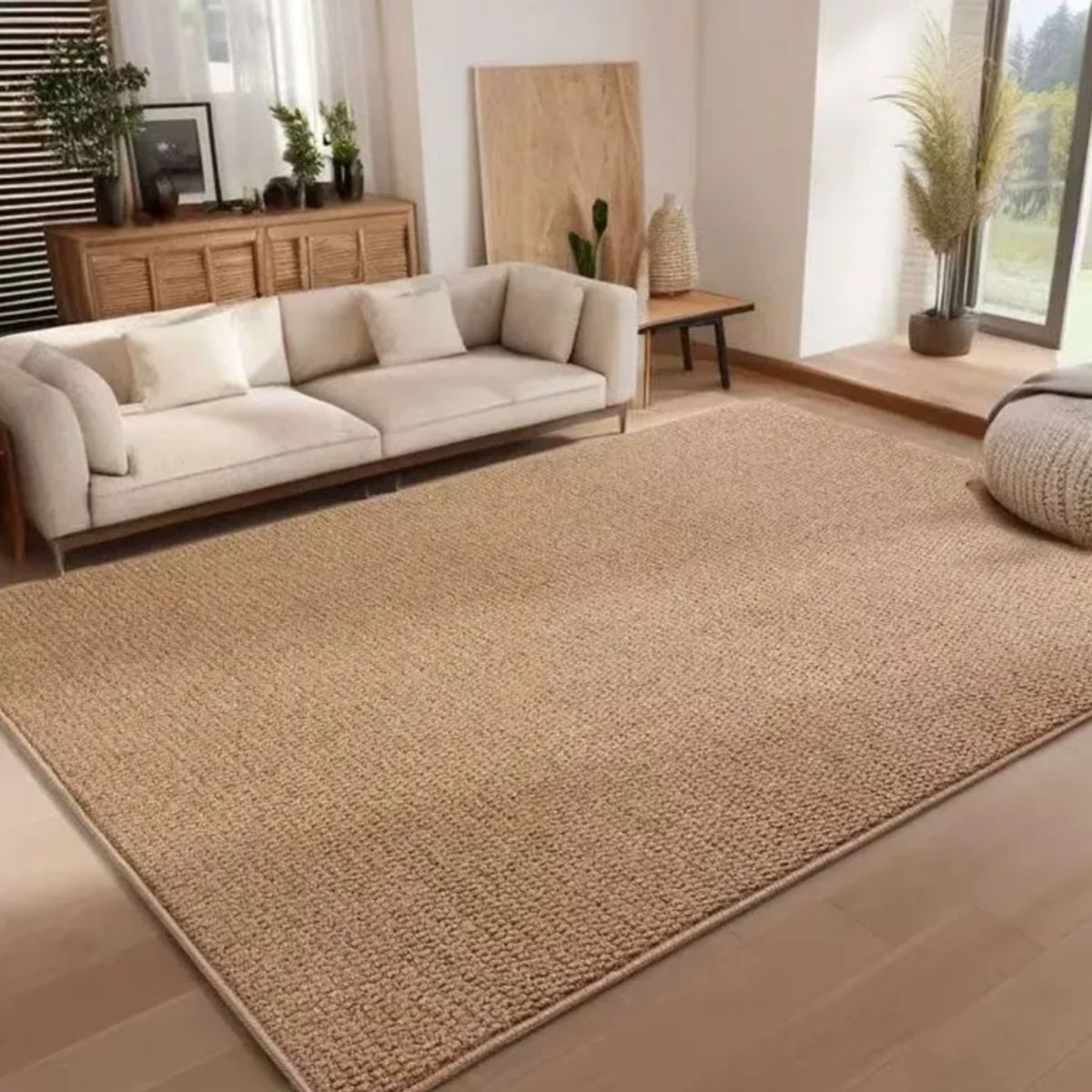GENERICO - Alfombra Estilo Yute Tejida Para Living Resistente Mascotas 1.6 M X 2 M