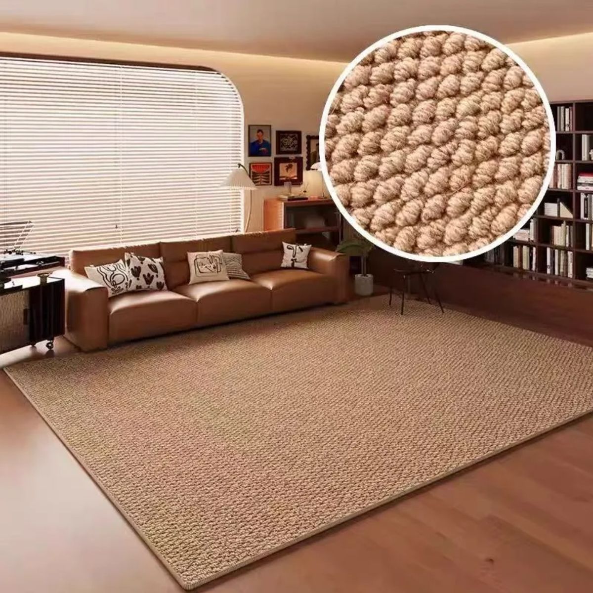 GENERICO - Alfombra Estilo Yute Tejida Para Living Resistente Mascotas 1.6 M X 2 M