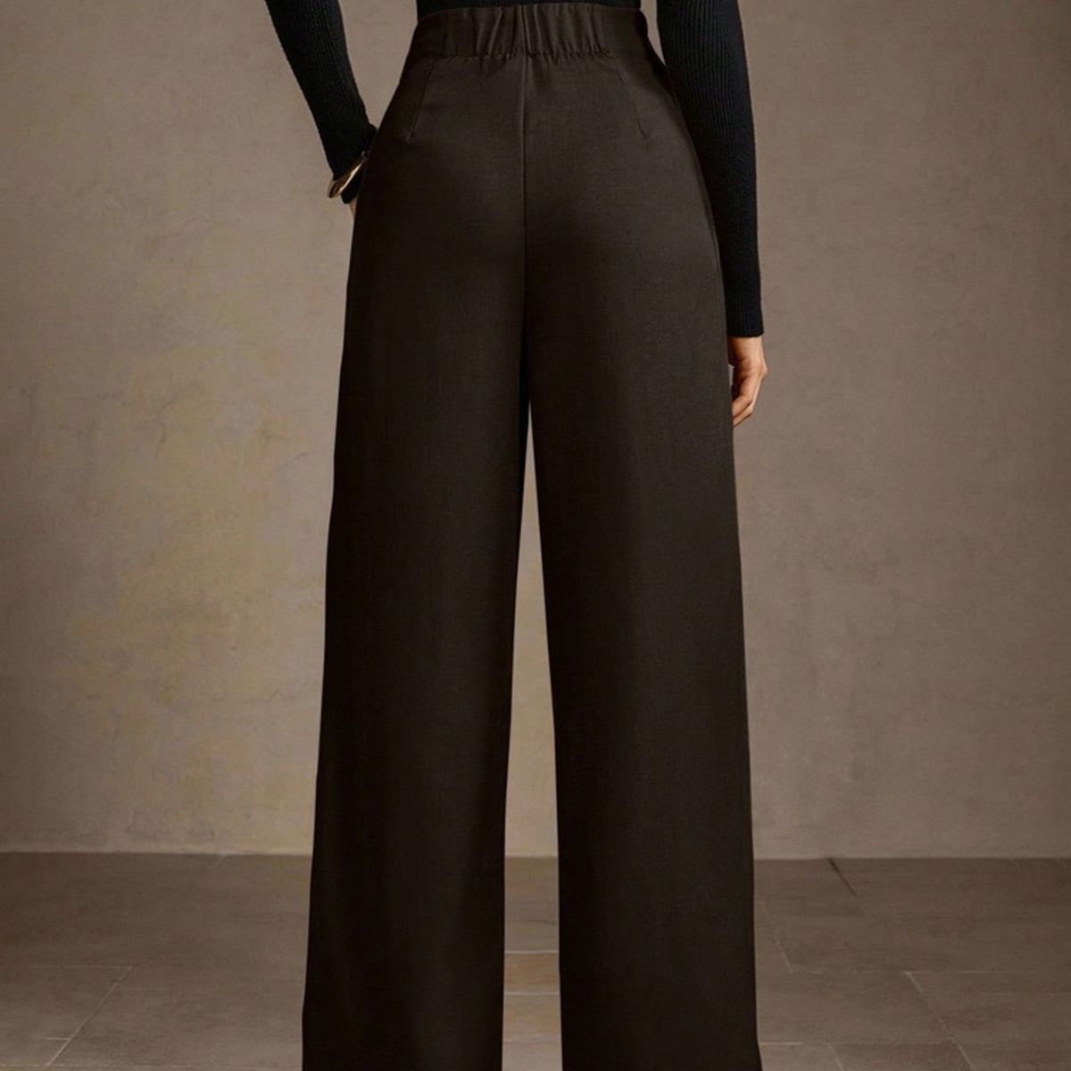 VARIOS - Pantalón Cacao Luxe Café She Shines