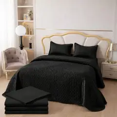 GENERICO - Cubrecama + Juego De Sabanas De 2 Plazas + Fundas Almohada - Multicolor - 2 Plazas