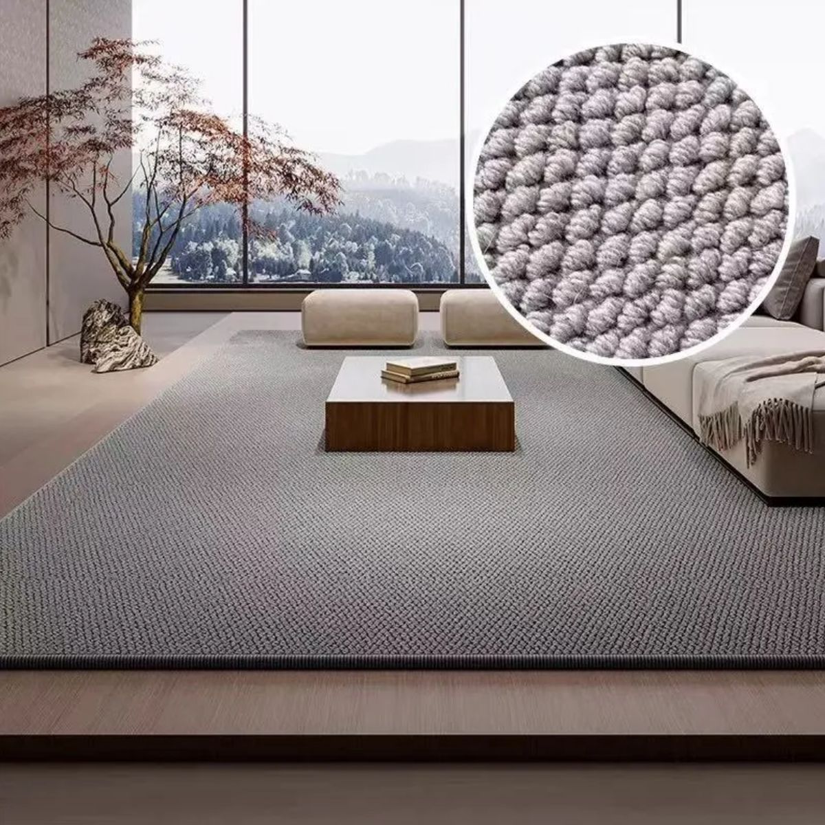GENERICO - Alfombra Estilo Yute Tejida Para Living Resistente Mascotas 2 M X 2.4 M