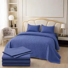 GENERICO - Cubrecama + Juego De Sabanas King Verano + Fundas Almohada - Multicolor - King