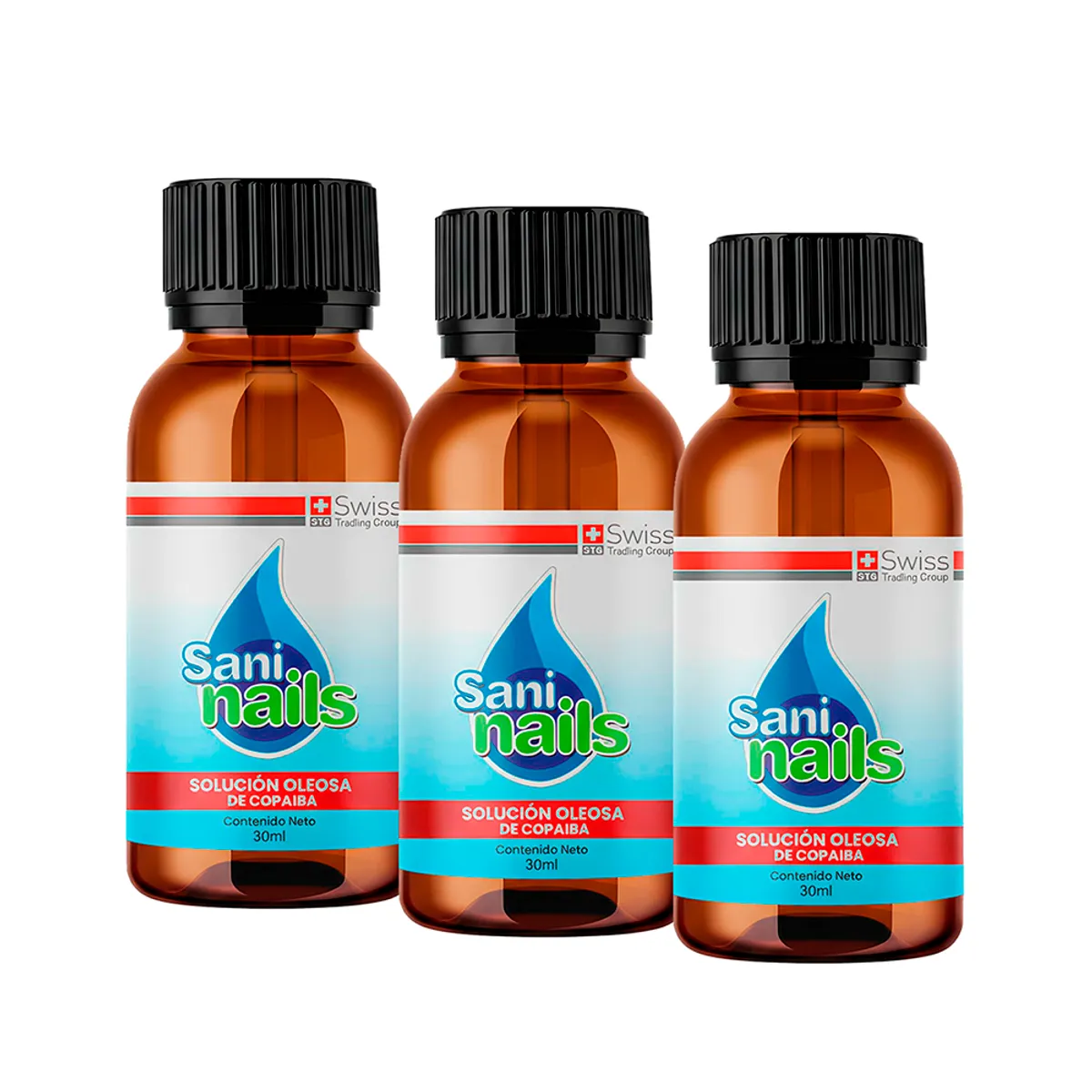 SANI NAILS - Ayuda a combatir los hongos de las uñas Pack 3x30 ml