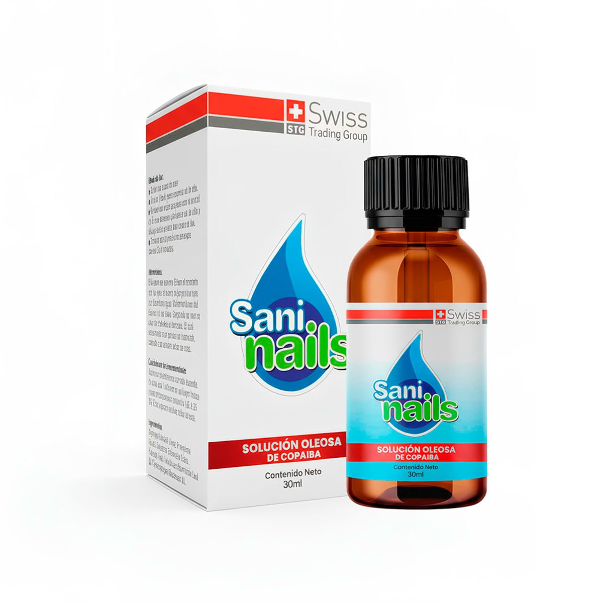 SWISS NATURE LABS - Sani Nails Solucion a Base de Aceites De Rapida Absorcion Ayuda Contra Hongos de las Uñas 30 mL
