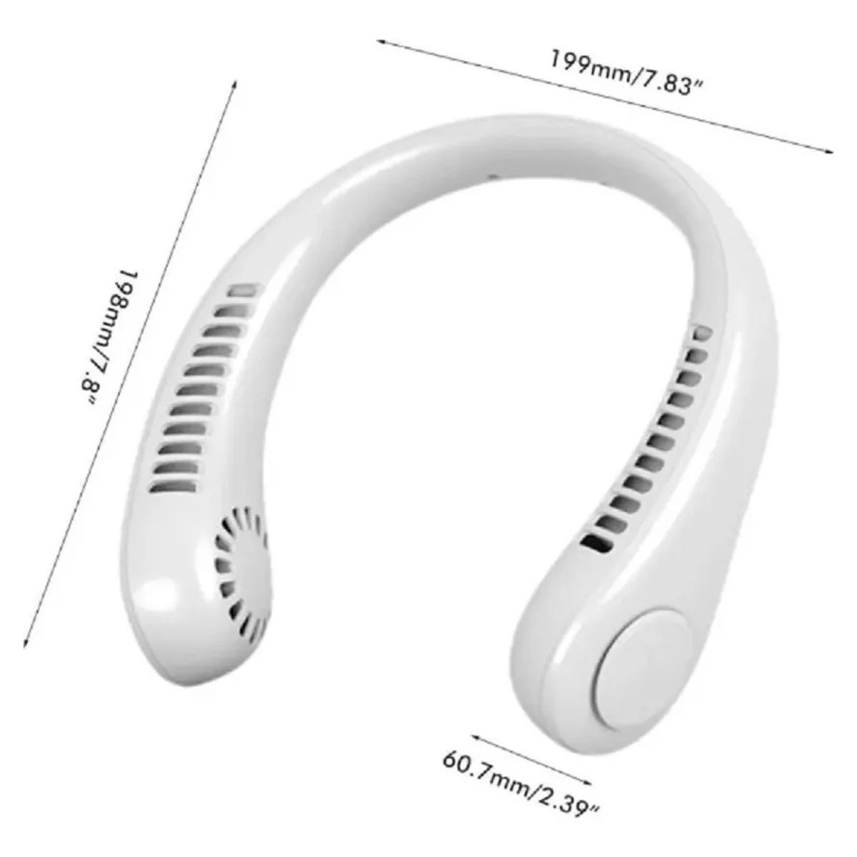 GENERICO - Mini Ventilador Portátil Para Cuello Blanco
