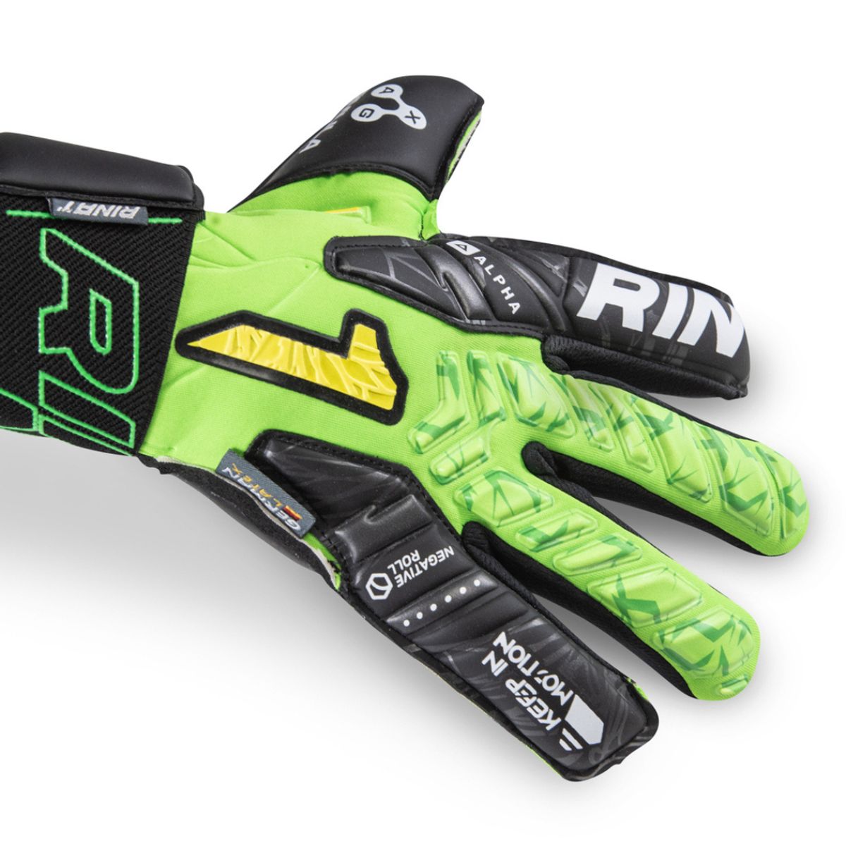 RINNAI - Guantes de Arquero Rinat Egotiko Vengador Alpha Premiun Sin Ferulas