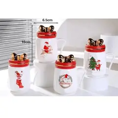 GENERICO - TAZA CON TAPA NAVIDEÑAS 450ML