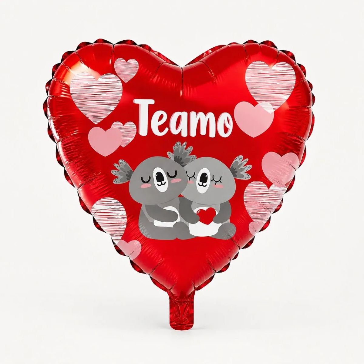 HOMESTAR - Globo de aluminio en forma de corazón rojo con diseño teamo