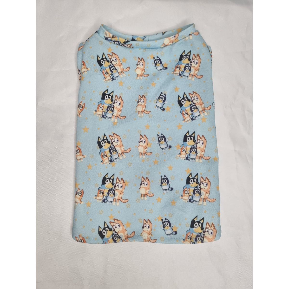 EL MUNDO DE EMMA - Polera mascota animada celeste talla M corto