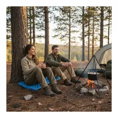 EKOL TACTICA MILITAR - Cojín Asiento Plegable De Espuma Alfombrilla Camping Azul