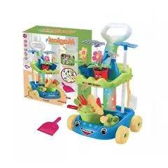 GENERICO - Carrito De Jardineria Infantil Con 13 Accesorios Luz Y Sonidos