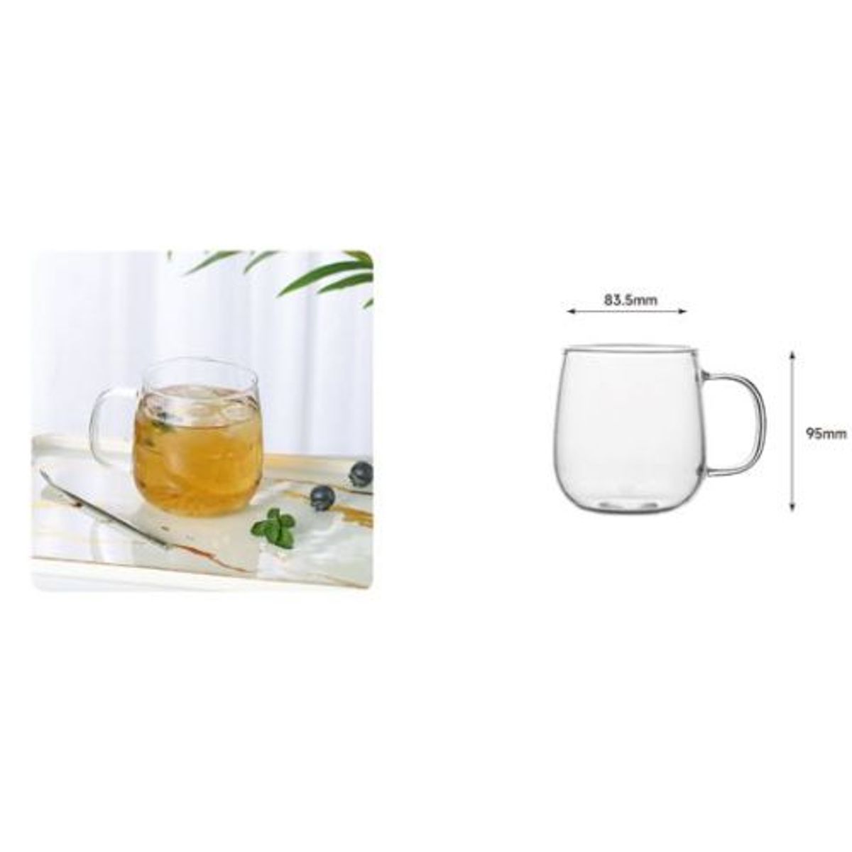 GENERICO - SET VASO DE VIDRIO X2 UNIDADES 530ML