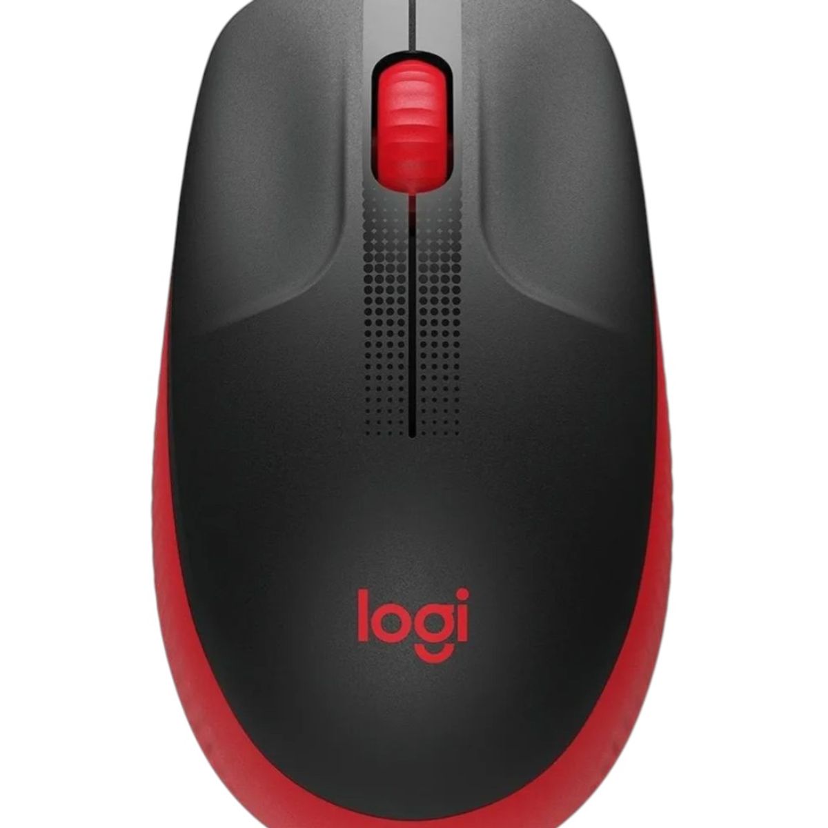 LOGITECH - Mouse Logitech Inalámbrico Negro Rojo con Receptor USB