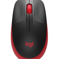 Mouse Inalámbrico Negro Rojo con Receptor USB